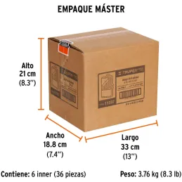 Juego de Brocas para Madera 6 Piezas Truper 11337 Truper-Juego de Brocas para Madera 6 Piezas Truper 11337 Punta centradora para