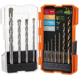 Juego de Brocas para metal 11 Piezas de Alta Velocidad Turbo Steel y Concreto, JBAC-11 11335 Truper Truper-Juego de Brocas para 