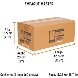 Brocas SDS Plus 9/16" x12" Concreto Truper 11274 Truper-Brocas SDS Plus 9/16" x12" Concreto Truper 11274 Para perforaciones en c