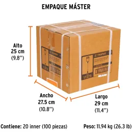 Brocas SDS Plus 9/16" x6" Concreto Truper 11273 Truper-Brocas SDS Plus 9/16" x6" Concreto Truper 11273 Para perforaciones en con