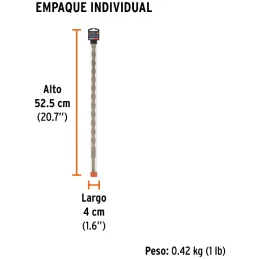 Brocas SDS Plus 3/4" x18" Concreto Truper 11267 Truper-Brocas SDS Plus 3/4" x18" Concreto Truper 11267 Para perforaciones en con