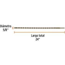 Brocas SDS Plus 5/8" x24" Concreto Truper 11276 Truper-Brocas SDS Plus 5/8" x24" Concreto Truper 11276 Para perforaciones en con
