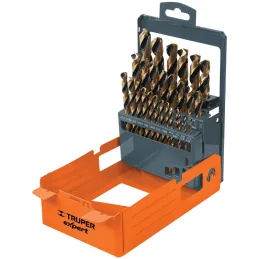 Juego de Brocas para metal 29 Piezas de Alta Velocidad Turbo Steel, DESP-BAV-29C 50004 Truper Truper-Juego de Brocas para metal 