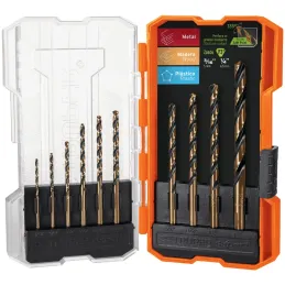 Juego de Brocas para metal 10 Piezas de Alta Velocidad Turbo Steel, JBAV-10 11399 Truper Truper-Juego de Brocas para metal 10 Pi