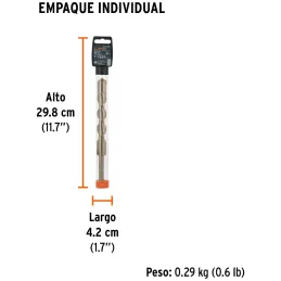 Brocas SDS Plus 7/8" x8" Concreto Truper 11268 Truper-Brocas SDS Plus 7/8" x8" Concreto Truper 11268 Para perforaciones en concr
