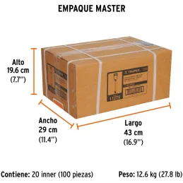 Brocas SDS Plus 3/8" x12" Concreto Truper 11275 Truper-Brocas SDS Plus 3/8" x12" Concreto Truper 11275 Para perforaciones en con