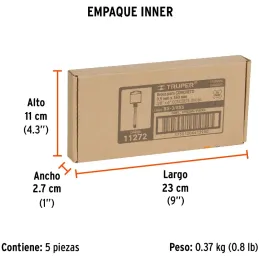 Brocas SDS Plus 3/8" x6" Concreto Truper 11272 Truper-Brocas SDS Plus 3/8" x6" Concreto Truper 11272 Para perforaciones en concr
