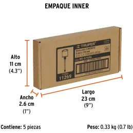 Brocas SDS Plus 5/16" x6" Concreto Truper 11269 Truper-Brocas SDS Plus 5/16" x6" Concreto Truper 11269 Para perforaciones en con