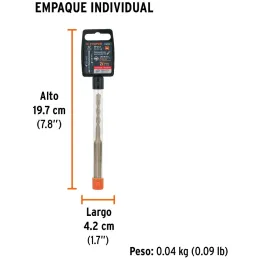 Brocas SDS Plus 1/4" x4" Concreto Truper 11263 Truper-Brocas SDS Plus 1/4" x4" Concreto Truper 11263 Para perforaciones en concr