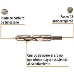Brocas Concreto 1" x6" ZP3-1/2 Truper 11254 Truper-Brocas Concreto 1" x6" ZP3-1/2 Truper 11254 Cuerpo de acero al cromo que ofre
