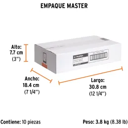Brocas Concreto 3/4" x12" ZP3-1/2 Truper 11245 Truper-Brocas Concreto 3/4" x12" ZP3-1/2 Truper 11245 Cuerpo de acero al cromo qu