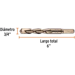 Brocas Concreto 3/4" x6" ZP3-1/2 Truper 11242 Truper-Brocas Concreto 3/4" x6" ZP3-1/2 Truper 11242 Cuerpo de acero al cromo que 