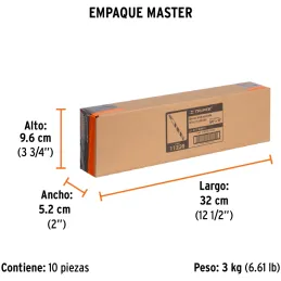 Brocas Concreto 5/8" x12" ZP3 Truper 11239 Truper-Brocas Concreto 5/8" x12" ZP3 Truper 11239 Cuerpo de acero al cromo que ofrece