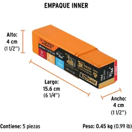 Brocas Metal HSS 31/64" xL6" Truper 11164 Truper-Brocas Metal HSS 31/64" xL6" Truper 11164 Uso en metales ferrosos, no ferrosos,