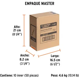 Brocas Metal HSS 31/64" xL6" Truper 11164 Truper-Brocas Metal HSS 31/64" xL6" Truper 11164 Uso en metales ferrosos, no ferrosos,