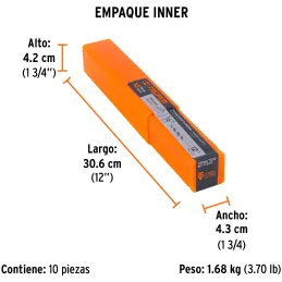 Brocas Concreto 1/2" x12" ZP3-13/32 Truper 11233 Truper-Brocas Concreto 1/2" x12" ZP3-13/32 Truper 11233 Cuerpo de acero al crom