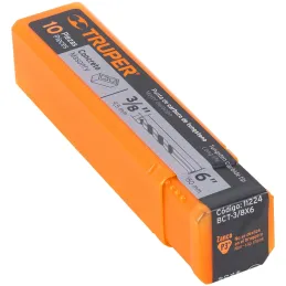 Brocas Concreto 3/8" x6" ZP3-11/32 Truper 11224 Truper-Brocas Concreto 3/8" x6" ZP3-11/32 Truper 11224 Cuerpo de acero al cromo 