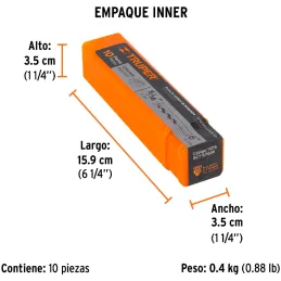 Brocas Concreto 5/16" x6" ZP3 Truper 11215 Truper-Brocas Concreto 5/16" x6" ZP3 Truper 11215 Cuerpo de acero al cromo que ofrece
