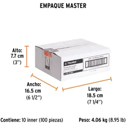 Brocas Concreto 5/16" x6" ZP3 Truper 11215 Truper-Brocas Concreto 5/16" x6" ZP3 Truper 11215 Cuerpo de acero al cromo que ofrece