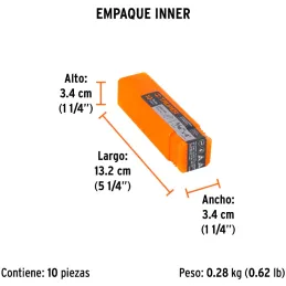 Brocas Concreto 5/16" x4" ZP3 Truper 11212 Truper-Brocas Concreto 5/16" x4" ZP3 Truper 11212 Cuerpo de acero al cromo que ofrece