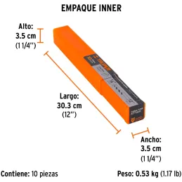 Brocas Concreto 1/4" x12" ZP3 Truper 11209 Truper-Brocas Concreto 1/4" x12" ZP3 Truper 11209 Cuerpo de acero al cromo que ofrece