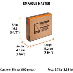 Brocas Concreto 1/4" x6" ZP3 Truper 11206 Truper-Brocas Concreto 1/4" x6" ZP3 Truper 11206 Cuerpo de acero al cromo que ofrece m