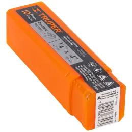 Brocas Concreto 1/4" x4" ZP3 Truper 11203 Truper-Brocas Concreto 1/4" x4" ZP3 Truper 11203 Cuerpo de acero al cromo que ofrece m