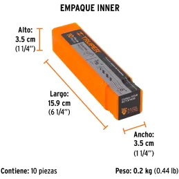 Brocas Concreto 3/16" x6" ZP3 Truper 11258 Truper-Brocas Concreto 3/16" x6" ZP3 Truper 11258 Cuerpo de acero al cromo que ofrece