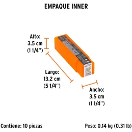Brocas Concreto 3/16" x4" ZP3 Truper 11200 Truper-Brocas Concreto 3/16" x4" ZP3 Truper 11200 Cuerpo de acero al cromo que ofrece