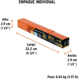 Brocas Metal HSS 7/8" xL9" Truper 11174 Truper-Brocas Metal HSS 7/8" xL9" Truper 11174 Uso en metales ferrosos, no ferrosos, mad