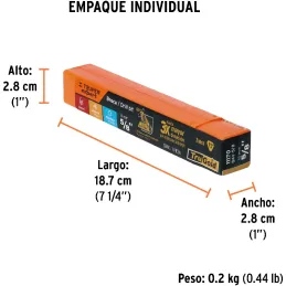 Brocas Metal HSS 5/8" xL7" Truper 11170 Truper-Brocas Metal HSS 5/8" xL7" Truper 11170 Uso en metales ferrosos, no ferrosos, mad