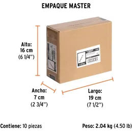 Brocas Metal HSS 5/8" xL7" Truper 11170 Truper-Brocas Metal HSS 5/8" xL7" Truper 11170 Uso en metales ferrosos, no ferrosos, mad
