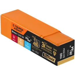 Brocas Metal HSS 29/64" xL6" Truper 11160 Truper-Brocas Metal HSS 29/64" xL6" Truper 11160 Uso en metales ferrosos, no ferrosos,