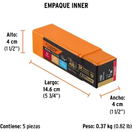 Brocas Metal HSS 7/16" xL6" Truper 11158 Truper-Brocas Metal HSS 7/16" xL6" Truper 11158 Uso en metales ferrosos, no ferrosos, m