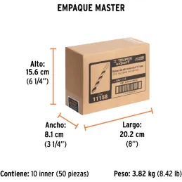 Brocas Metal HSS 7/16" xL6" Truper 11158 Truper-Brocas Metal HSS 7/16" xL6" Truper 11158 Uso en metales ferrosos, no ferrosos, m