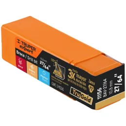 Brocas Metal HSS 27/64" xL6" Truper 11156 Truper-Brocas Metal HSS 27/64" xL6" Truper 11156 Uso en metales ferrosos, no ferrosos,