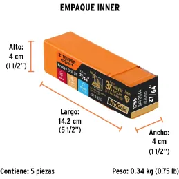 Brocas Metal HSS 27/64" xL6" Truper 11156 Truper-Brocas Metal HSS 27/64" xL6" Truper 11156 Uso en metales ferrosos, no ferrosos,