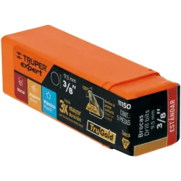 Brocas Metal HSS 3/8" xL5" Truper 11150 Truper-Brocas Metal HSS 3/8" xL5" Truper 11150 Uso en metales ferrosos, no ferrosos, mad