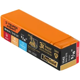 Brocas Metal HSS 5/16" xL5" Truper 11142 Truper-Brocas Metal HSS 5/16" xL5" Truper 11142 Uso en metales ferrosos, no ferrosos, m