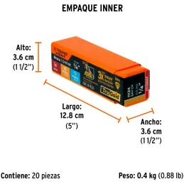 Brocas Metal HSS 1/4" xL4" Truper 11134 Truper-Brocas Metal HSS 1/4" xL4" Truper 11134 Uso en metales ferrosos, no ferrosos, mad