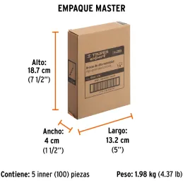 Brocas Metal HSS 1/4" xL4" Truper 11134 Truper-Brocas Metal HSS 1/4" xL4" Truper 11134 Uso en metales ferrosos, no ferrosos, mad