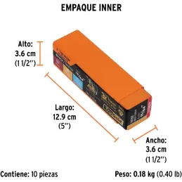 Brocas Metal HSS 15/64" xL4" Truper 11132 Truper-Brocas Metal HSS 15/64" xL4" Truper 11132 Uso en metales ferrosos, no ferrosos,