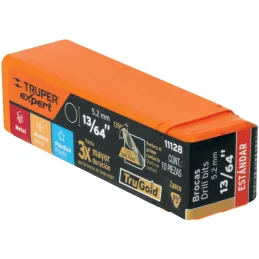 Brocas Metal HSS 13/64" xL4" Truper 11128 Truper-Brocas Metal HSS 13/64" xL4" Truper 11128 Uso en metales ferrosos, no ferrosos,