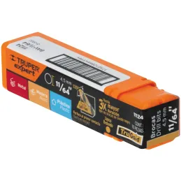 Brocas Metal HSS 11/64" xL3" Truper 11124 Truper-Brocas Metal HSS 11/64" xL3" Truper 11124 Uso en metales ferrosos, no ferrosos,