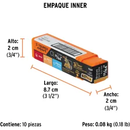 Brocas Metal HSS 11/64" xL3" Truper 11124 Truper-Brocas Metal HSS 11/64" xL3" Truper 11124 Uso en metales ferrosos, no ferrosos,
