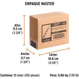 Brocas Metal HSS 11/64" xL3" Truper 11124 Truper-Brocas Metal HSS 11/64" xL3" Truper 11124 Uso en metales ferrosos, no ferrosos,