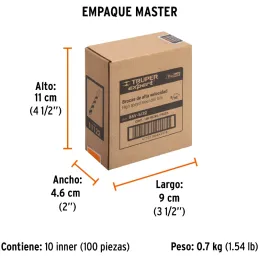 Brocas Metal HSS 5/32" xL3" Truper 11122 Truper-Brocas Metal HSS 5/32" xL3" Truper 11122 Uso en metales ferrosos, no ferrosos, m