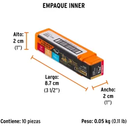 Brocas Metal HSS 9/64" xL3" Truper 11120 Truper-Brocas Metal HSS 9/64" xL3" Truper 11120 Uso en metales ferrosos, no ferrosos, m