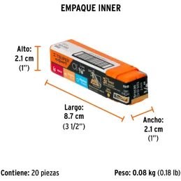 Brocas Metal HSS 1/8" xL3" Truper 11118 Truper-Brocas Metal HSS 1/8" xL3" Truper 11118 Uso en metales ferrosos, no ferrosos, mad