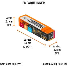Brocas Metal HSS 3/32" xL2" Truper 11114 Truper-Brocas Metal HSS 3/32" xL2" Truper 11114 Uso en metales ferrosos, no ferrosos, m